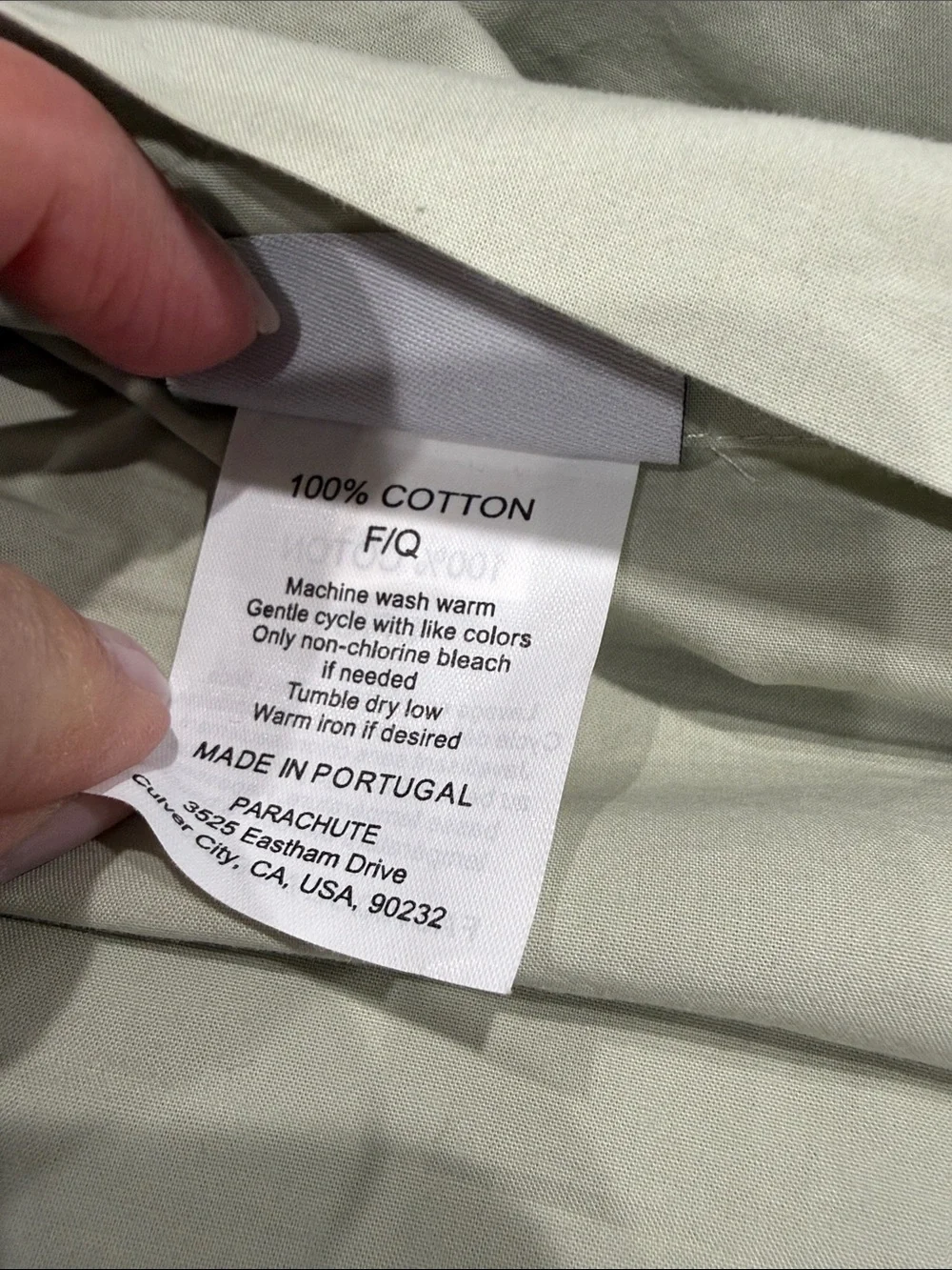 Parachute NWT Percale Duvet Cover Full\Queen $240 MSRP